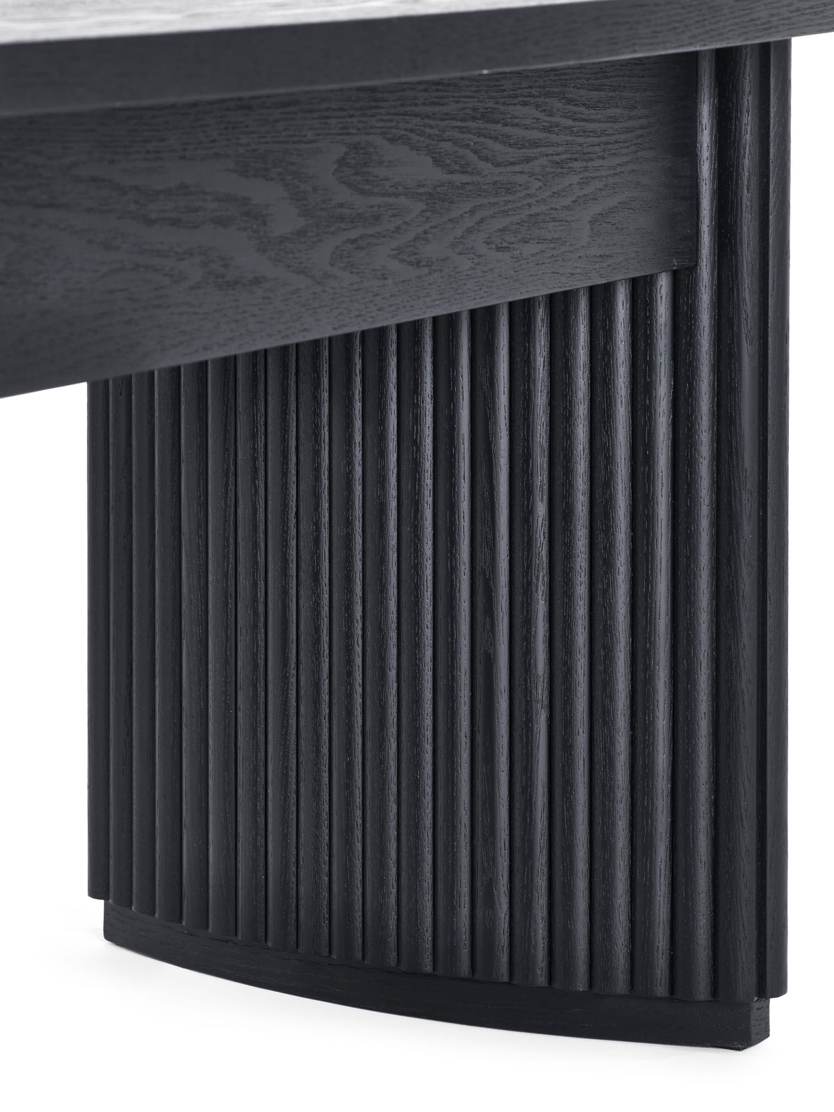 Louis Fluted Compact Coffee Table - Black