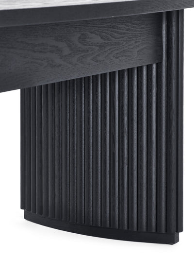Louis Fluted Compact Coffee Table - Black