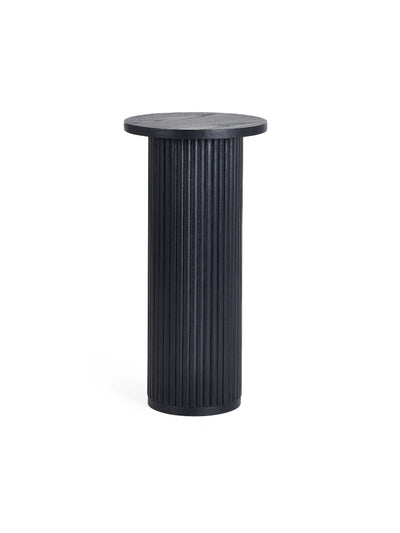 Louis Fluted Drinks Table - Black