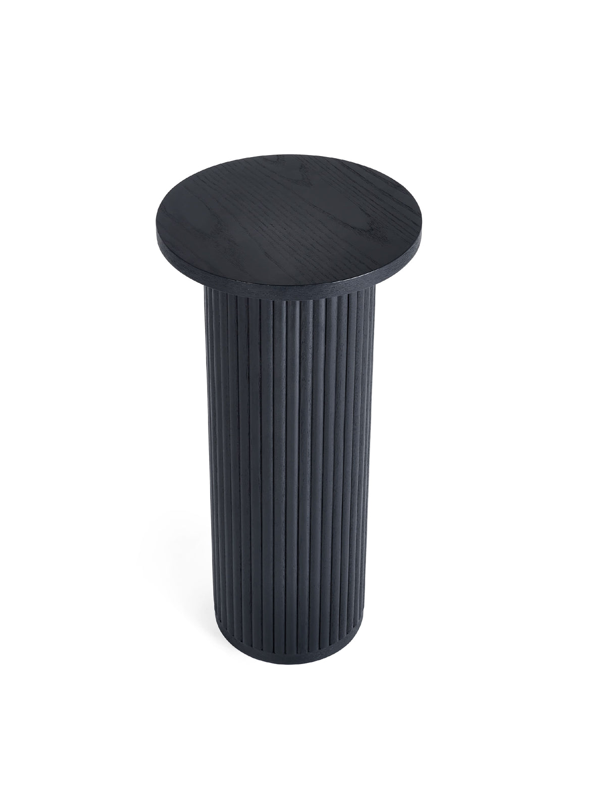 Louis Fluted Drinks Table - Black
