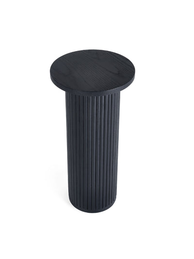 Louis Fluted Drinks Table - Black
