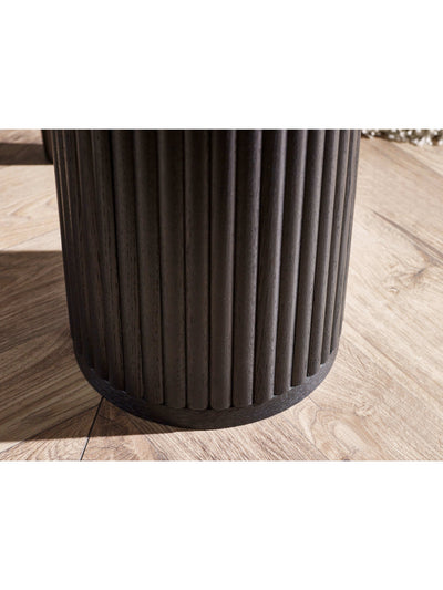 Louis Fluted Drinks Table - Black