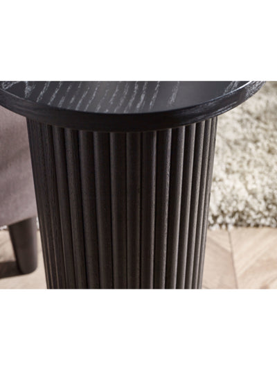 Louis Fluted Drinks Table - Black