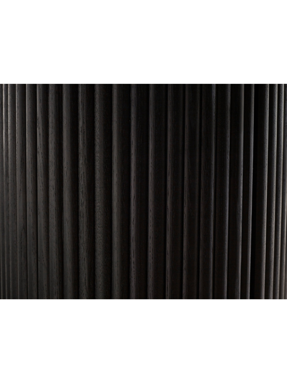 Louis Fluted Side Table With Door - Black