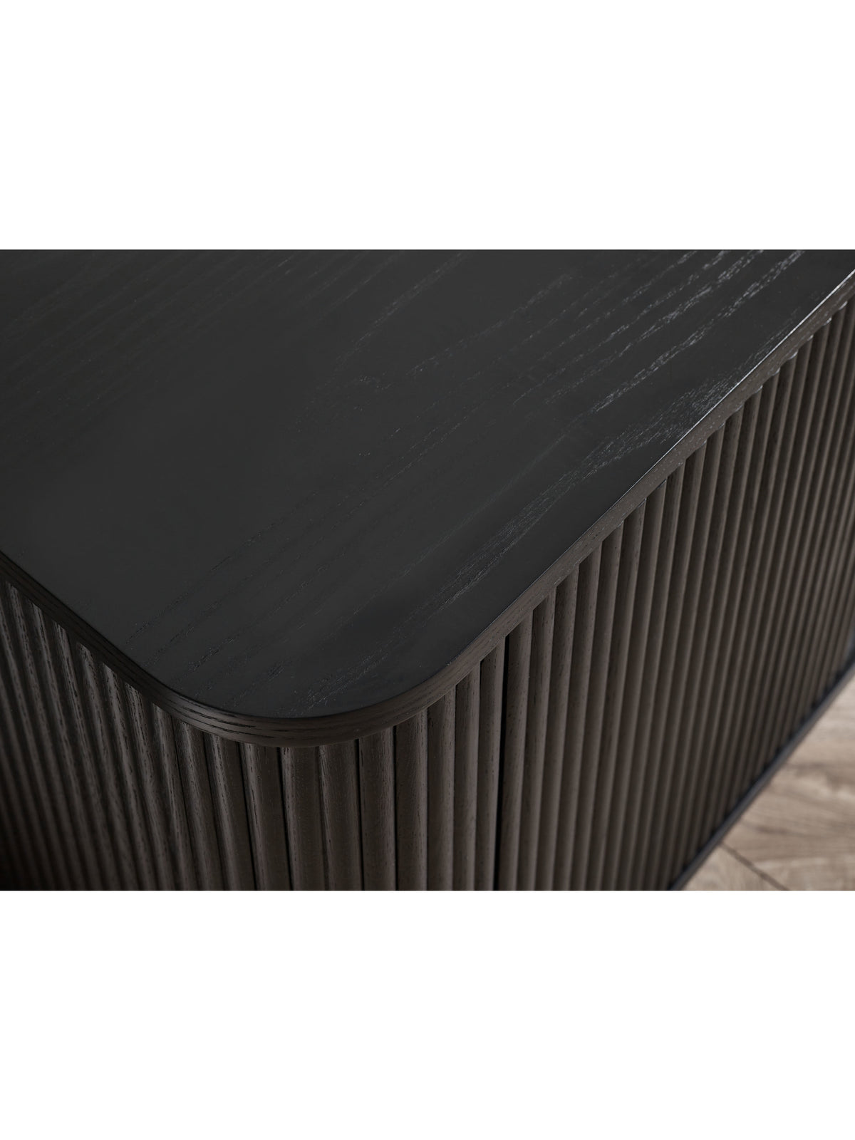 Louis Fluted Tv Unit - Black