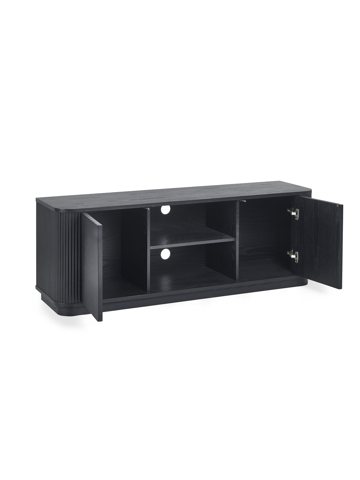 Louis Fluted Tv Unit - Black