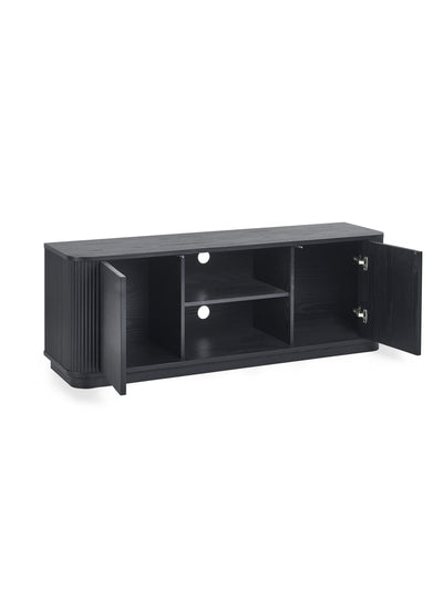 Louis Fluted Tv Unit - Black