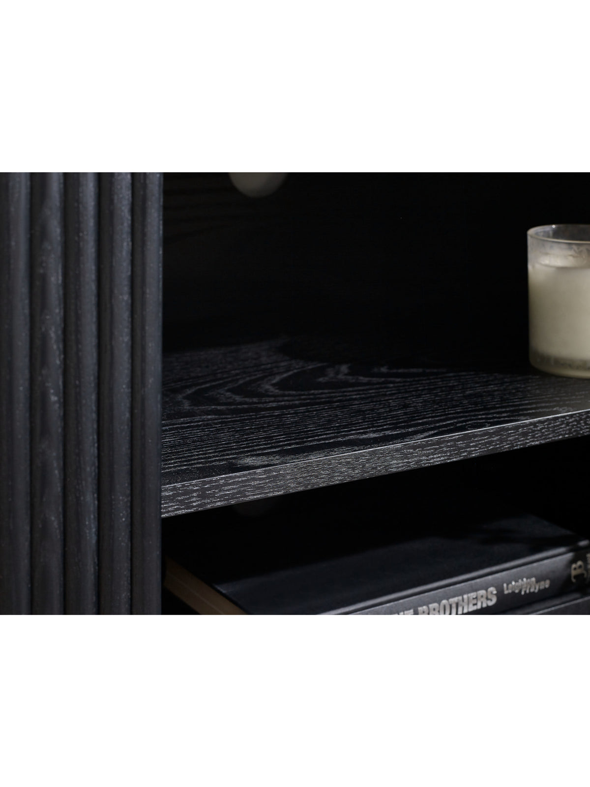 Louis Fluted Tv Unit - Black
