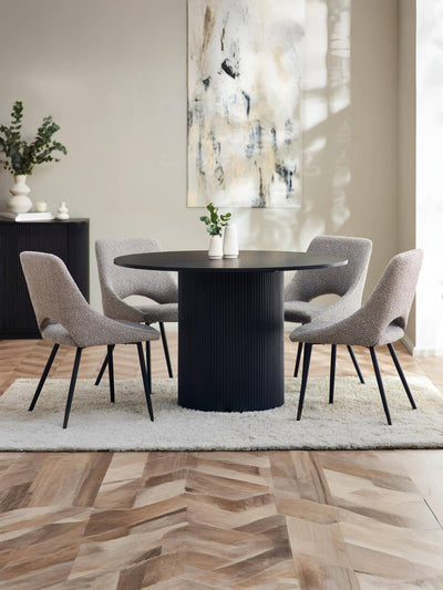 Louis Dining Set – Black Ash Effect