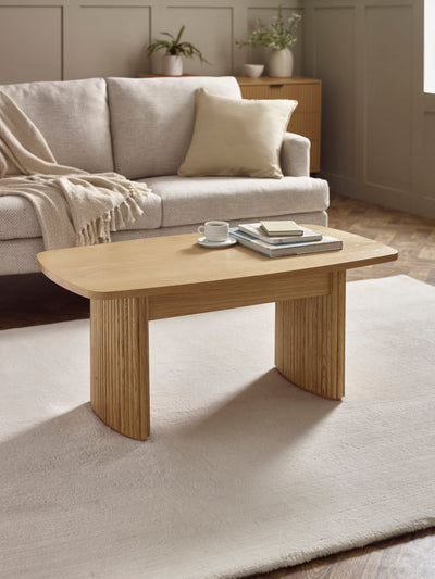 Louis Light Oak Effect Fluted Compact Coffee Table