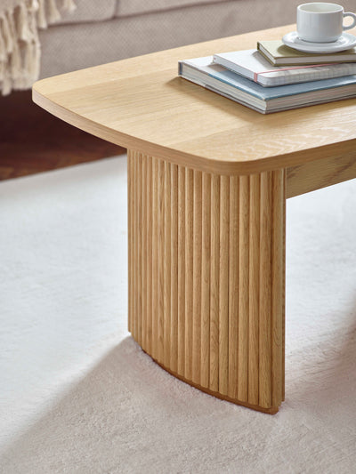 Louis Light Oak Effect Fluted Compact Coffee Table