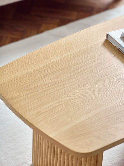 Louis Light Oak Effect Fluted Compact Coffee Table