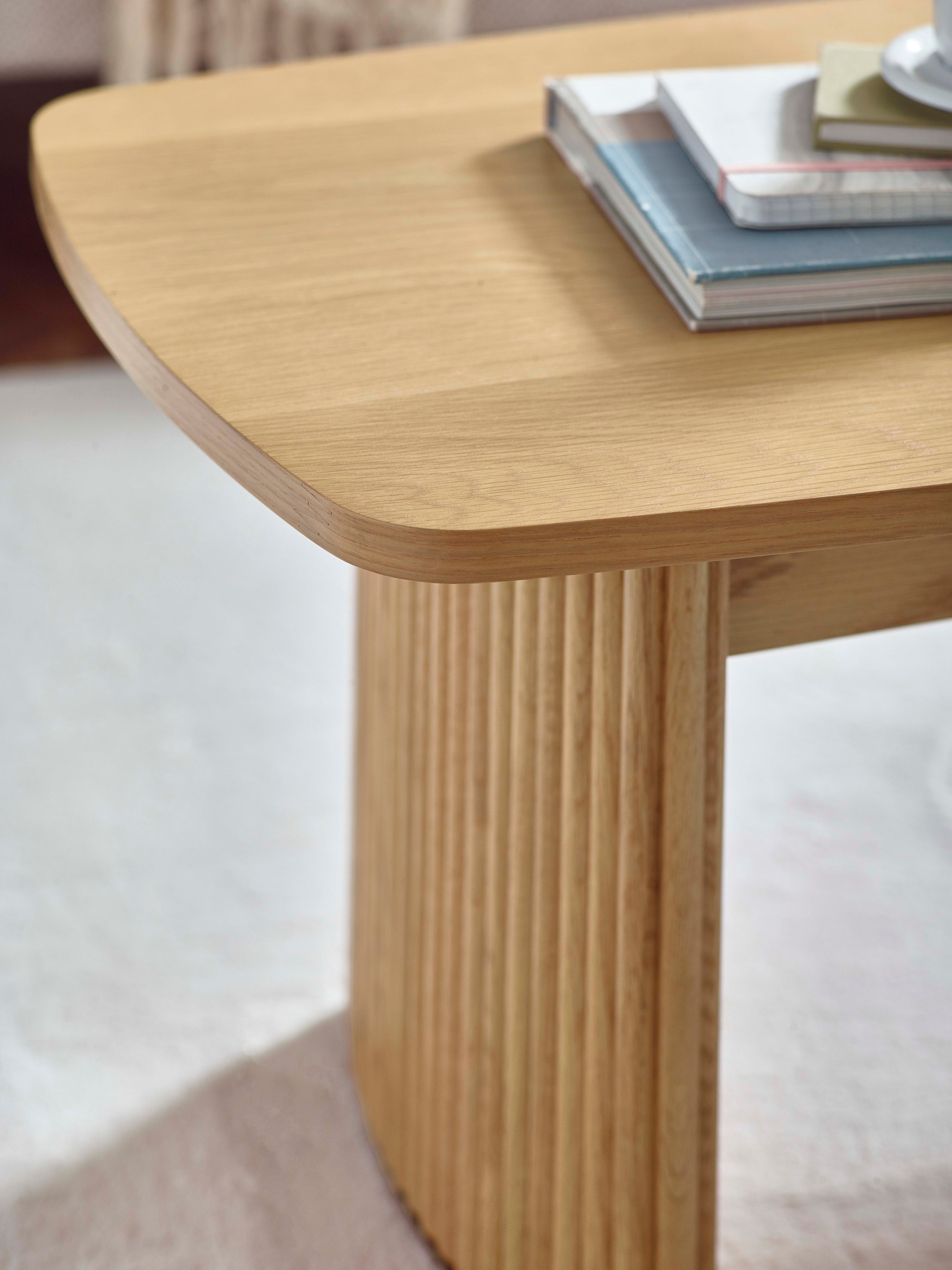 Louis Light Oak Effect Fluted Compact Coffee Table