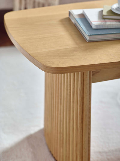 Louis Light Oak Effect Fluted Compact Coffee Table
