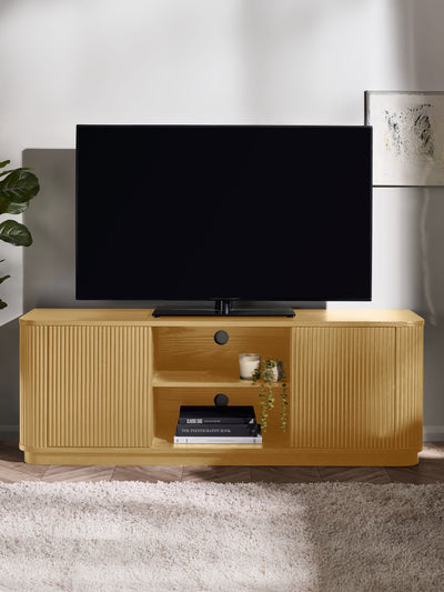 Louis Light Oak Effect Fluted TV Unit