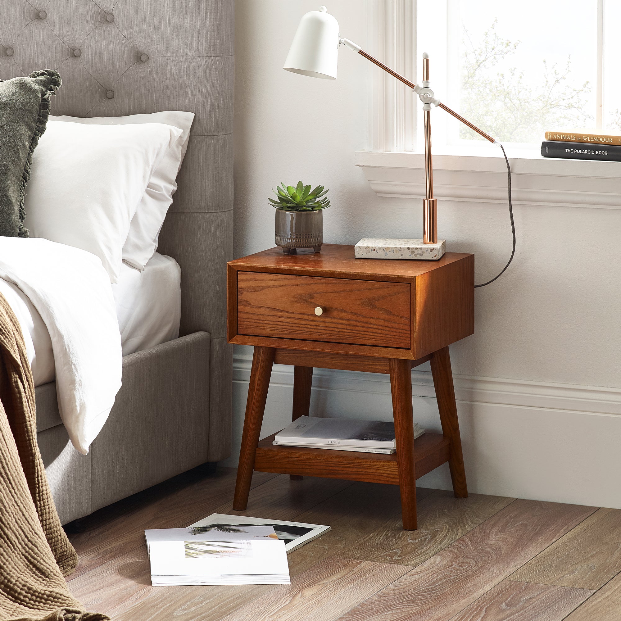 Lowry 1 Drawer Side Table – Julian Bowen, view 10