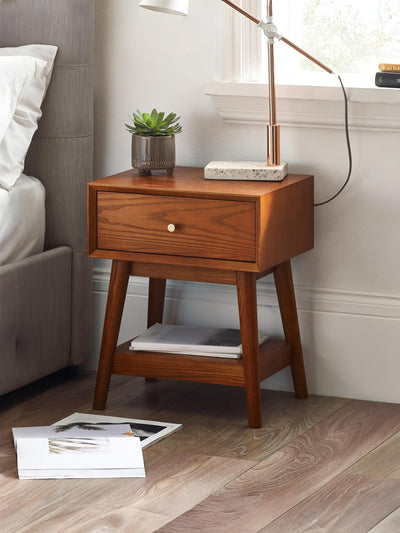 Lowry 1 Drawer Side Table – Julian Bowen, view 2