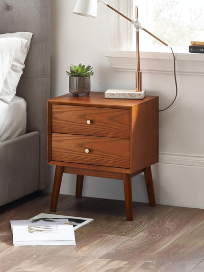 Lowry 2 Drawer Bedside – Ash Effect