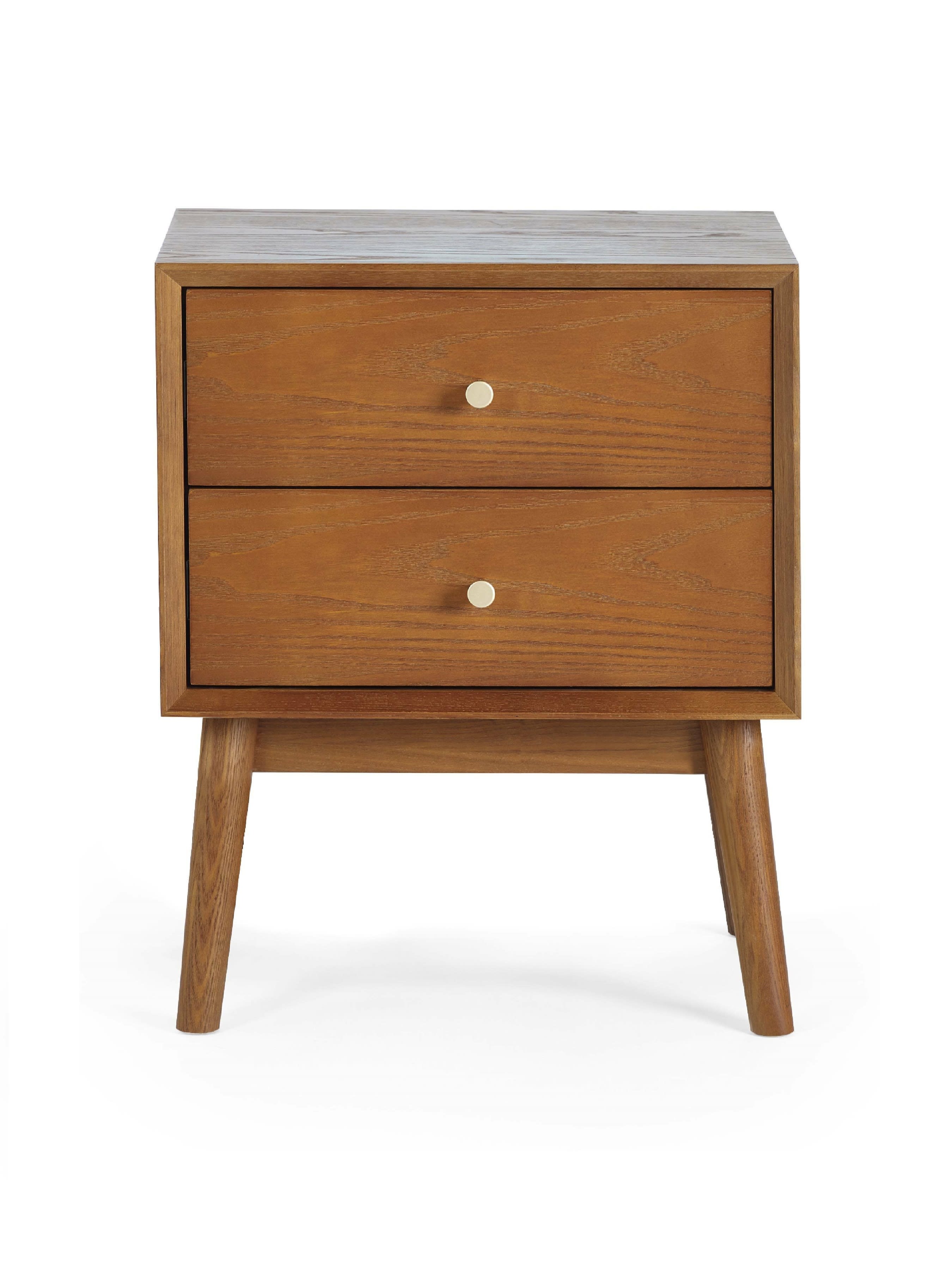 Lowry 2 Drawer Bedside – Ash Effect