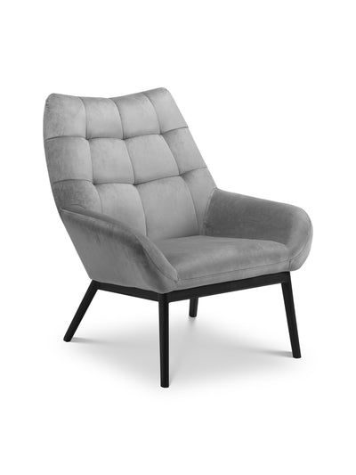 Lucerne Velvet Chair - Grey