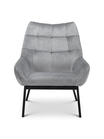 Lucerne Velvet Chair - Grey