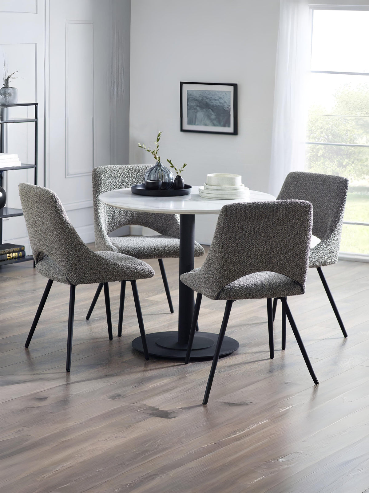 Luca 80cm Round Dining Table White