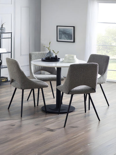 Luca 80cm Round Dining Table White