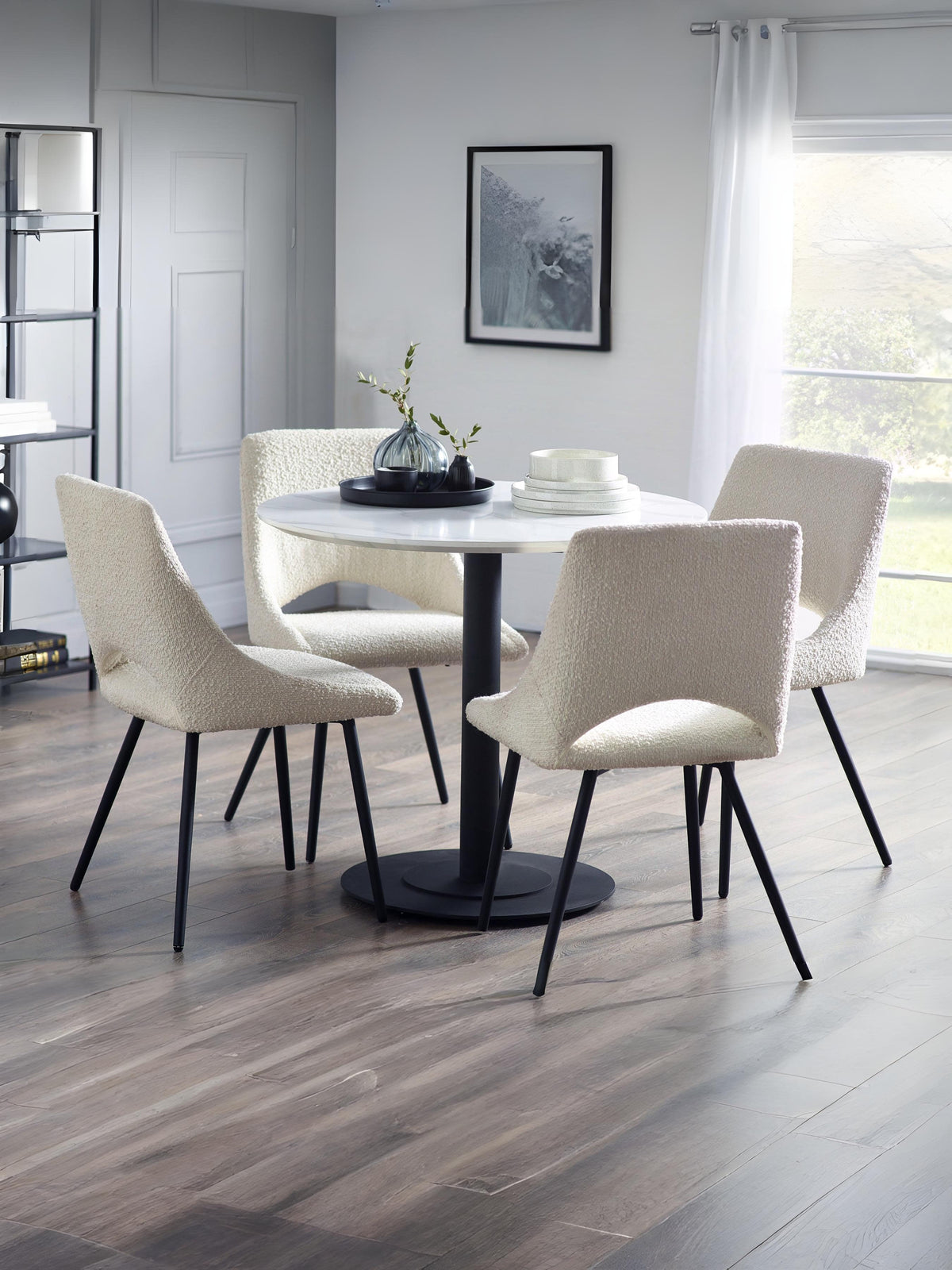 Luca 80cm Round Dining Table White