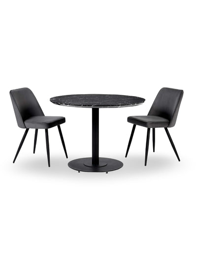 Luca Dining Set – Black Marble Effect