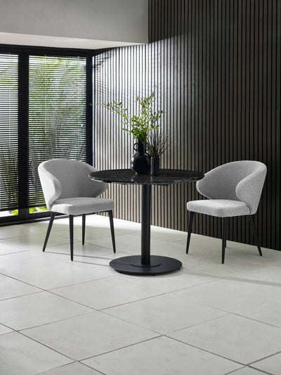 Luca Dining Set – Black Marble Effect