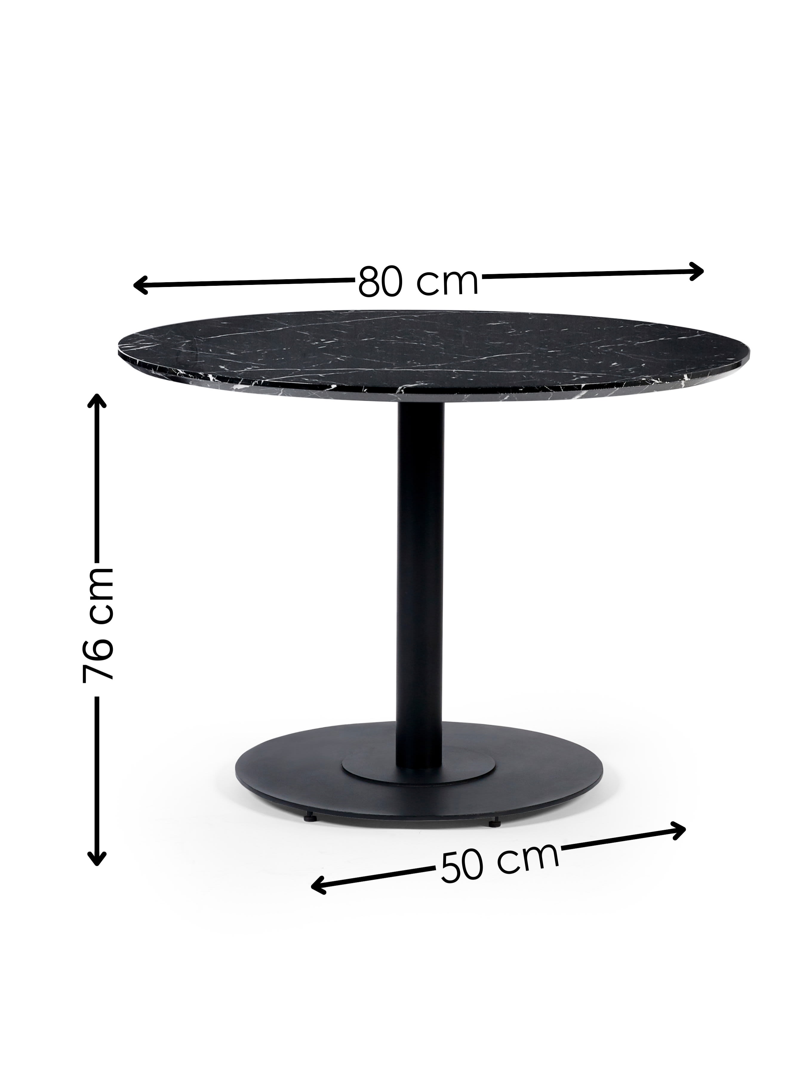 Luca Dining Set – Black Marble Effect