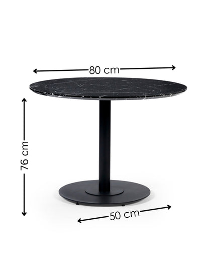 Luca Dining Set – Black Marble Effect
