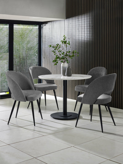Luca 100cm Round Dining Table White