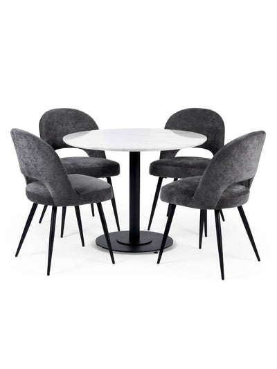 Luca 100cm Round Dining Table White