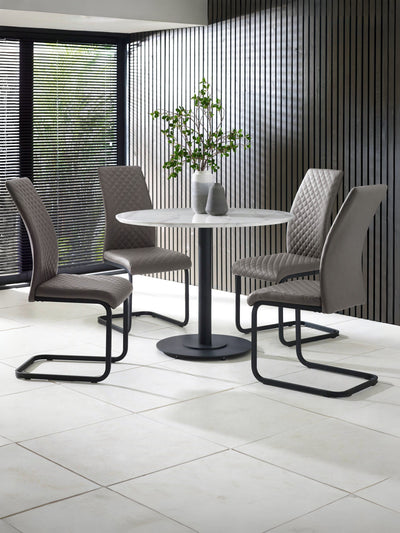 Luca 100cm Round Dining Table White