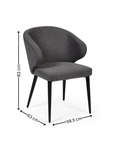 Luca Dining Set – White Marble Effect and Black
