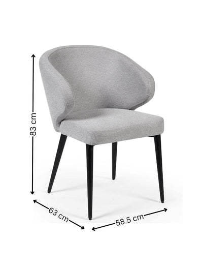 Luca Dining Set – White Marble Effect and Black