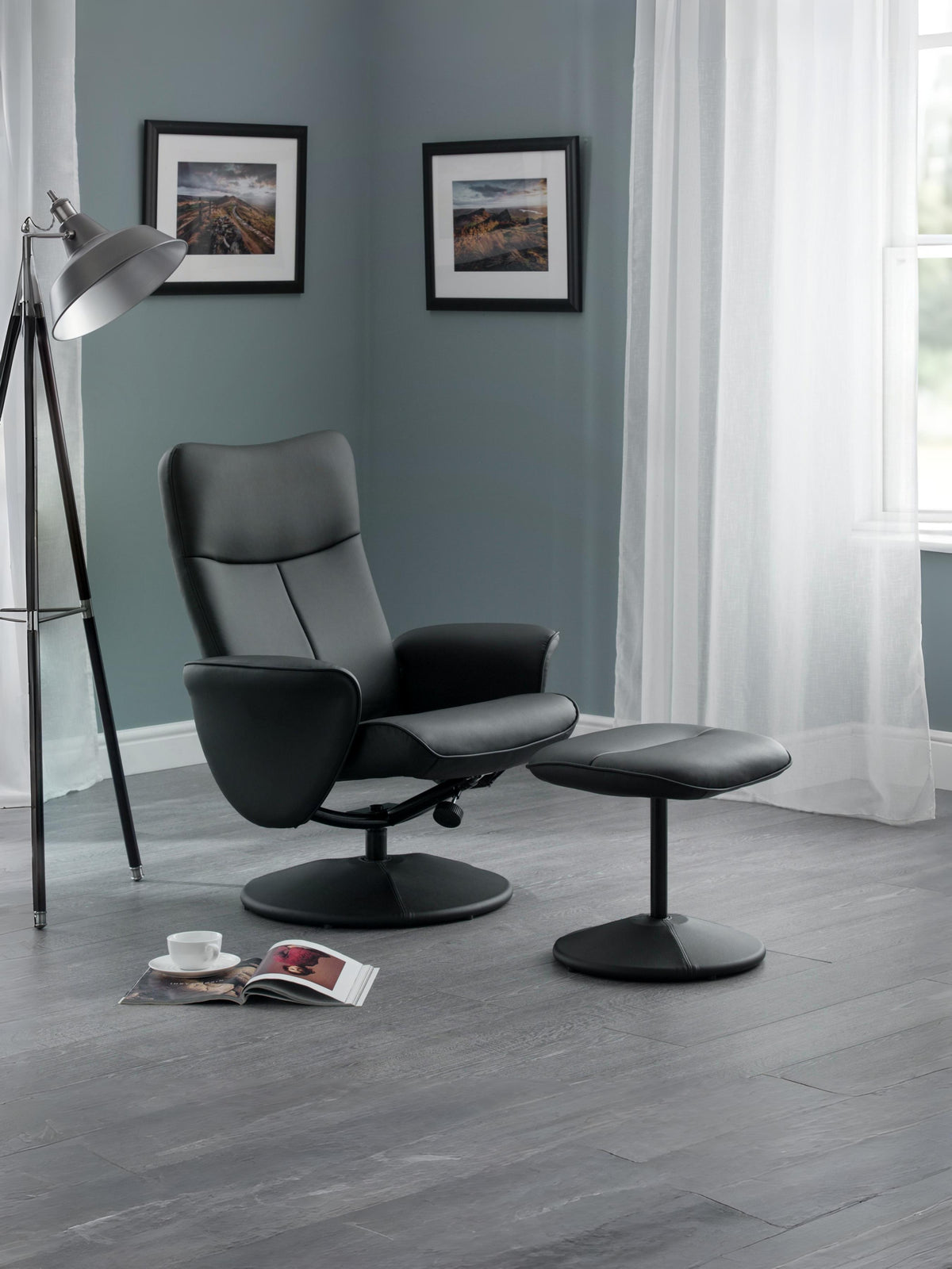 Lugano Recliner & Stool