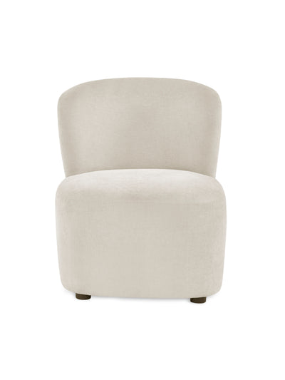 Lunetta Beige Chenille Armless Accent Chair – Dune Chenille