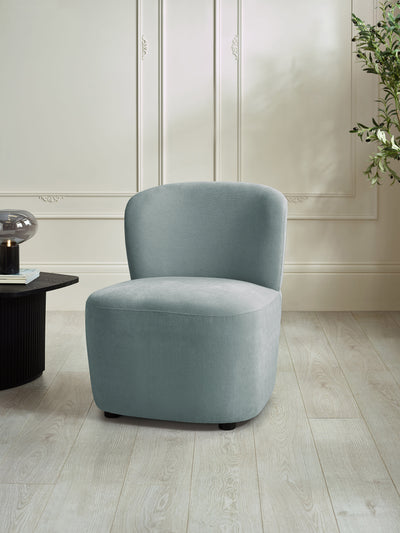 Lunetta Blue Chenille Armless Accent Chair – Riviera Chenille