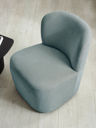 Lunetta Blue Chenille Armless Accent Chair – Riviera Chenille
