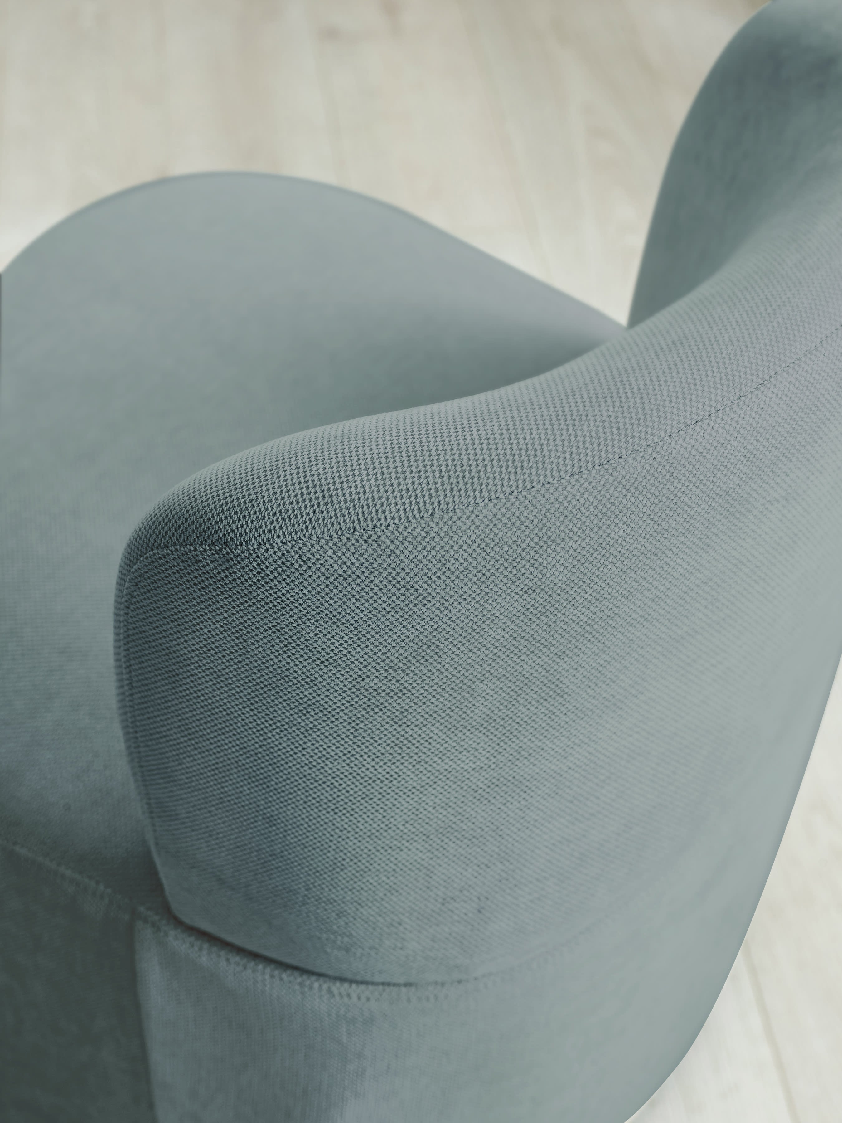 Lunetta Blue Chenille Armless Accent Chair – Riviera Chenille