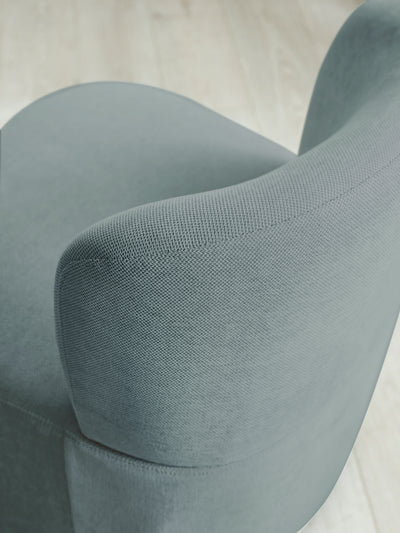 Lunetta Blue Chenille Armless Accent Chair – Riviera Chenille