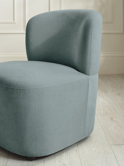 Lunetta Blue Chenille Armless Accent Chair – Riviera Chenille
