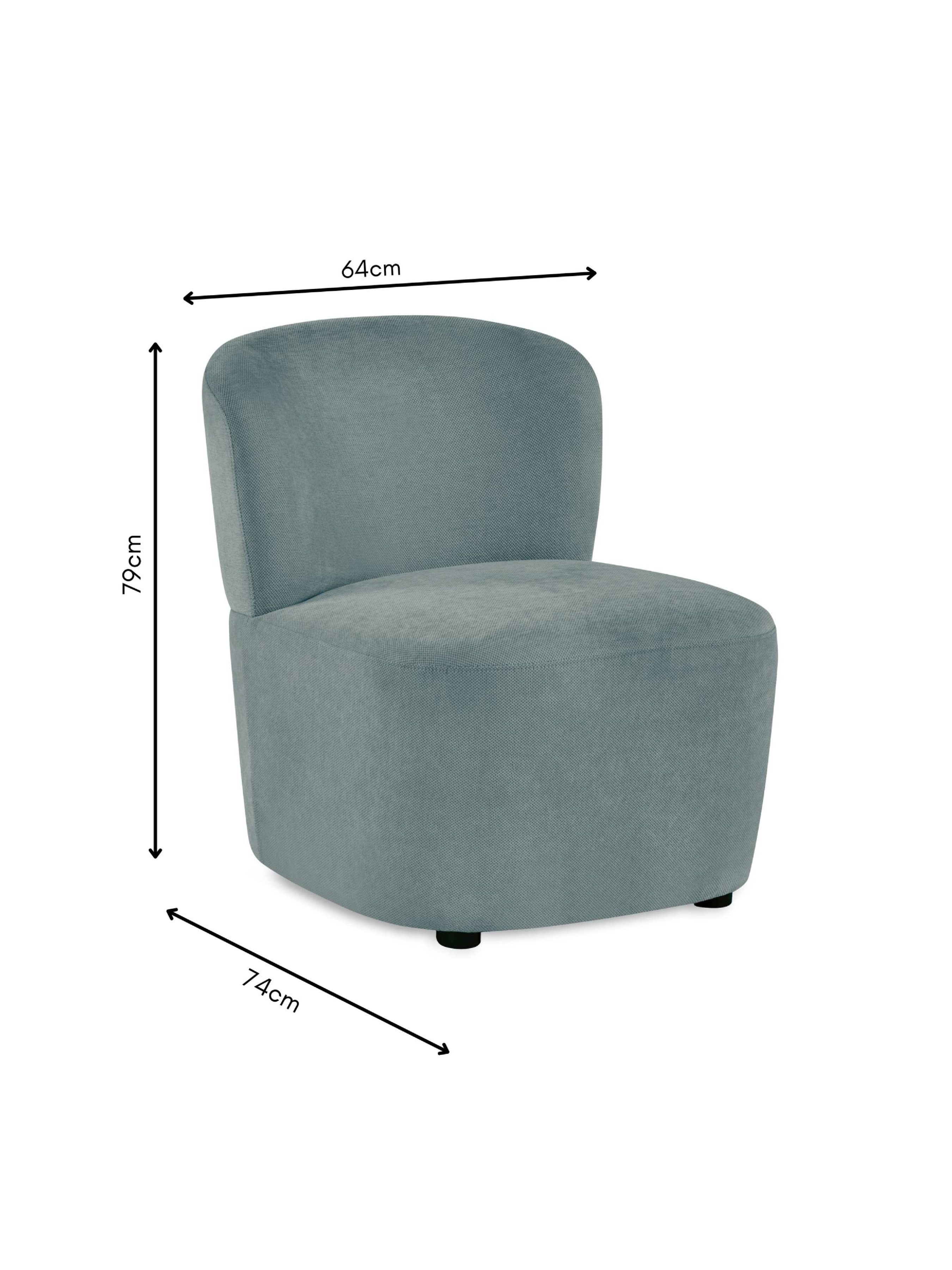 Lunetta Blue Chenille Armless Accent Chair – Riviera Chenille