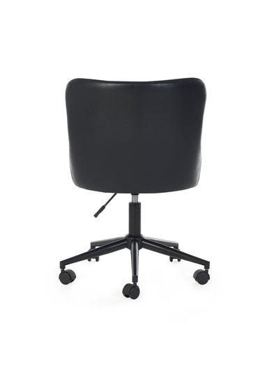 Luxe Office Chair In Black Faux Leather