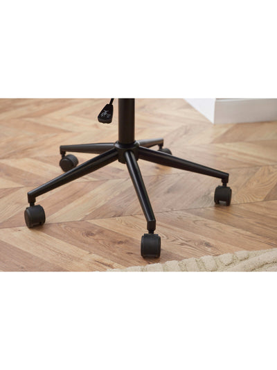 Luxe Office Chair In Brown Faux Leather
