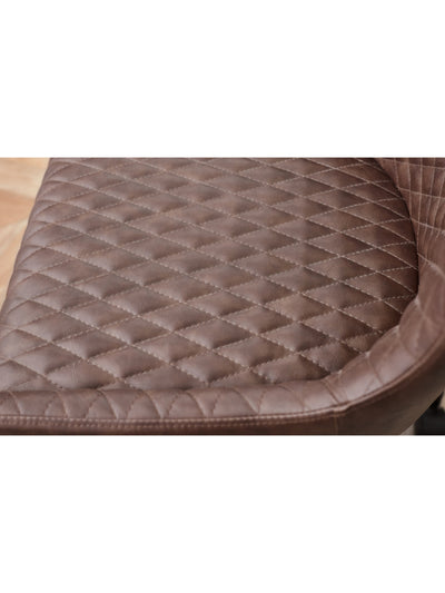 Luxe Office Chair In Brown Faux Leather