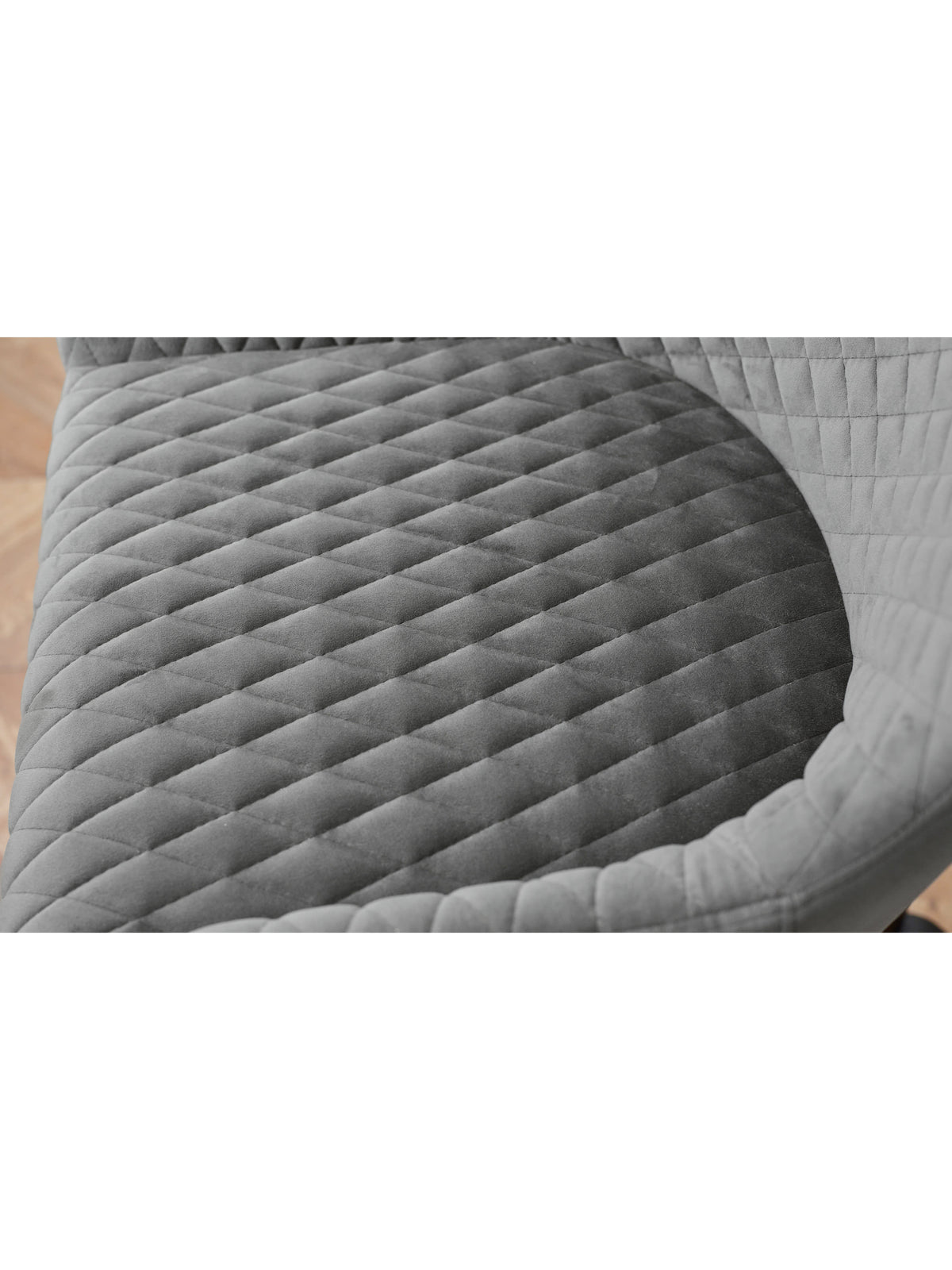 Luxe Office Chair In Grey Velvet