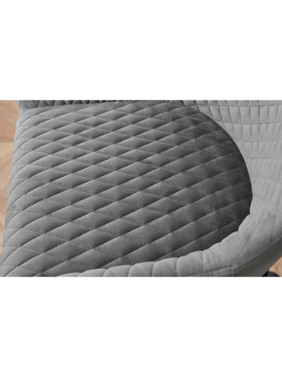 Luxe Office Chair In Grey Velvet